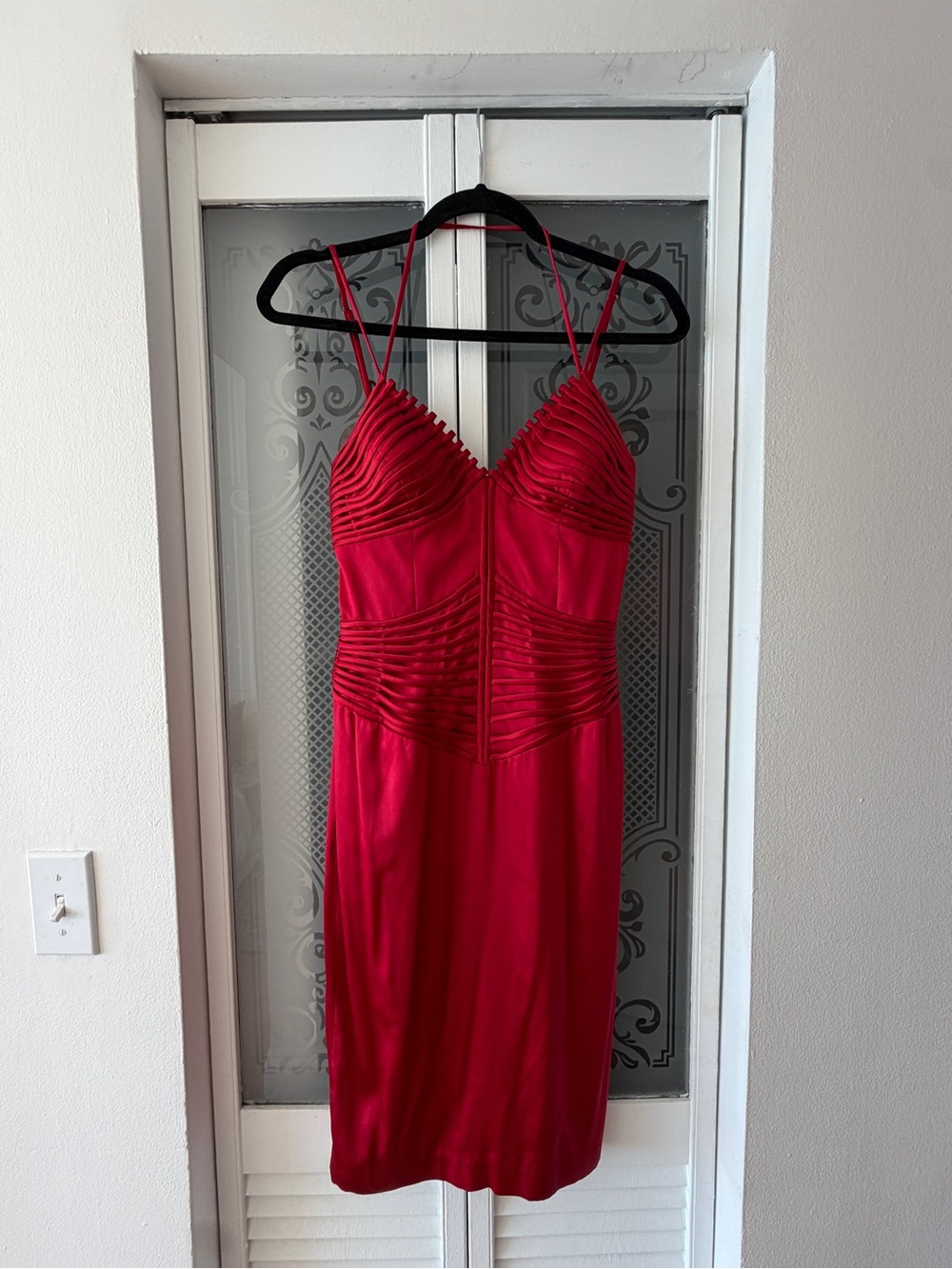 Sue Wong 100% Silk Red Vintage Dress